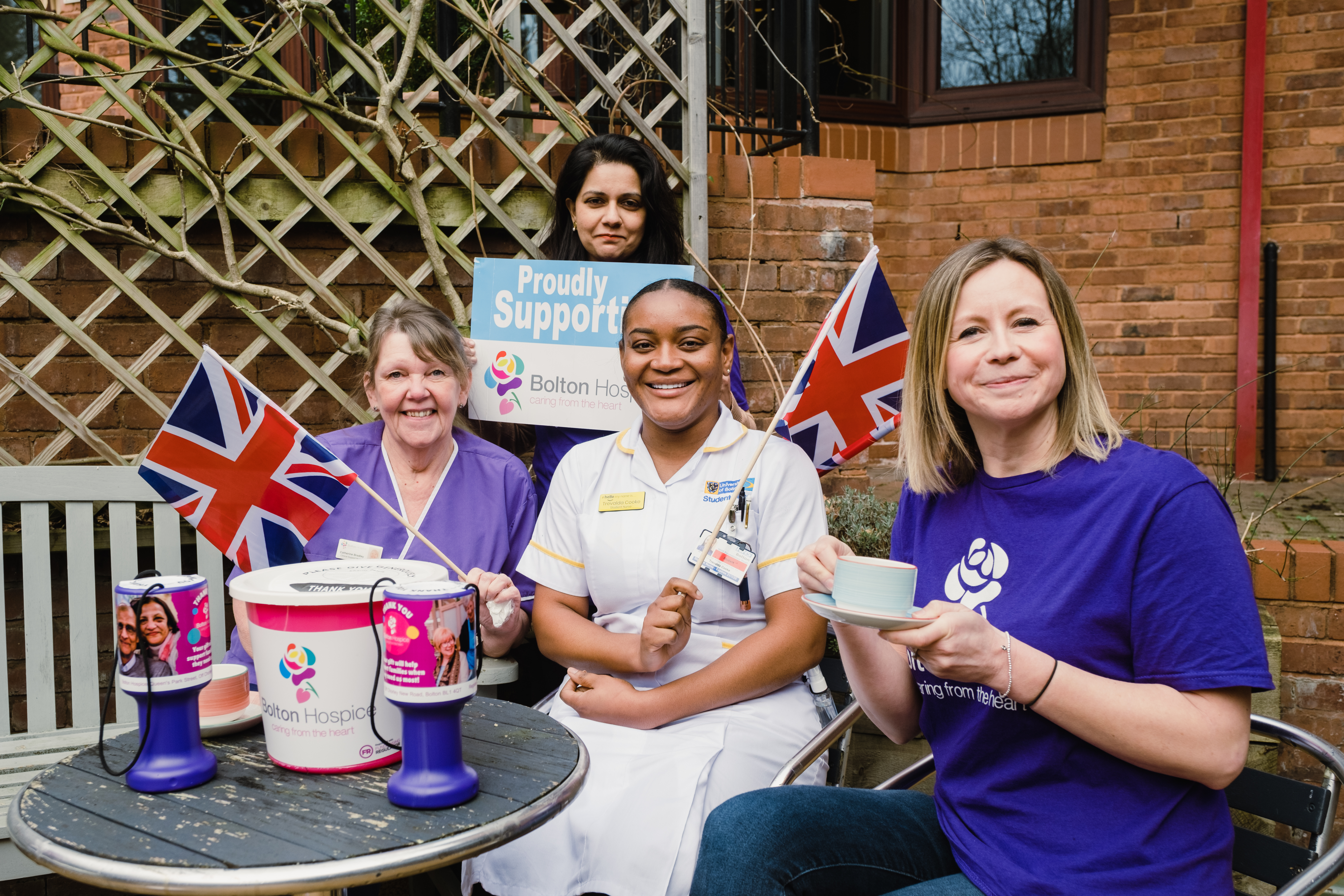 Staff celebrating King's Coronation