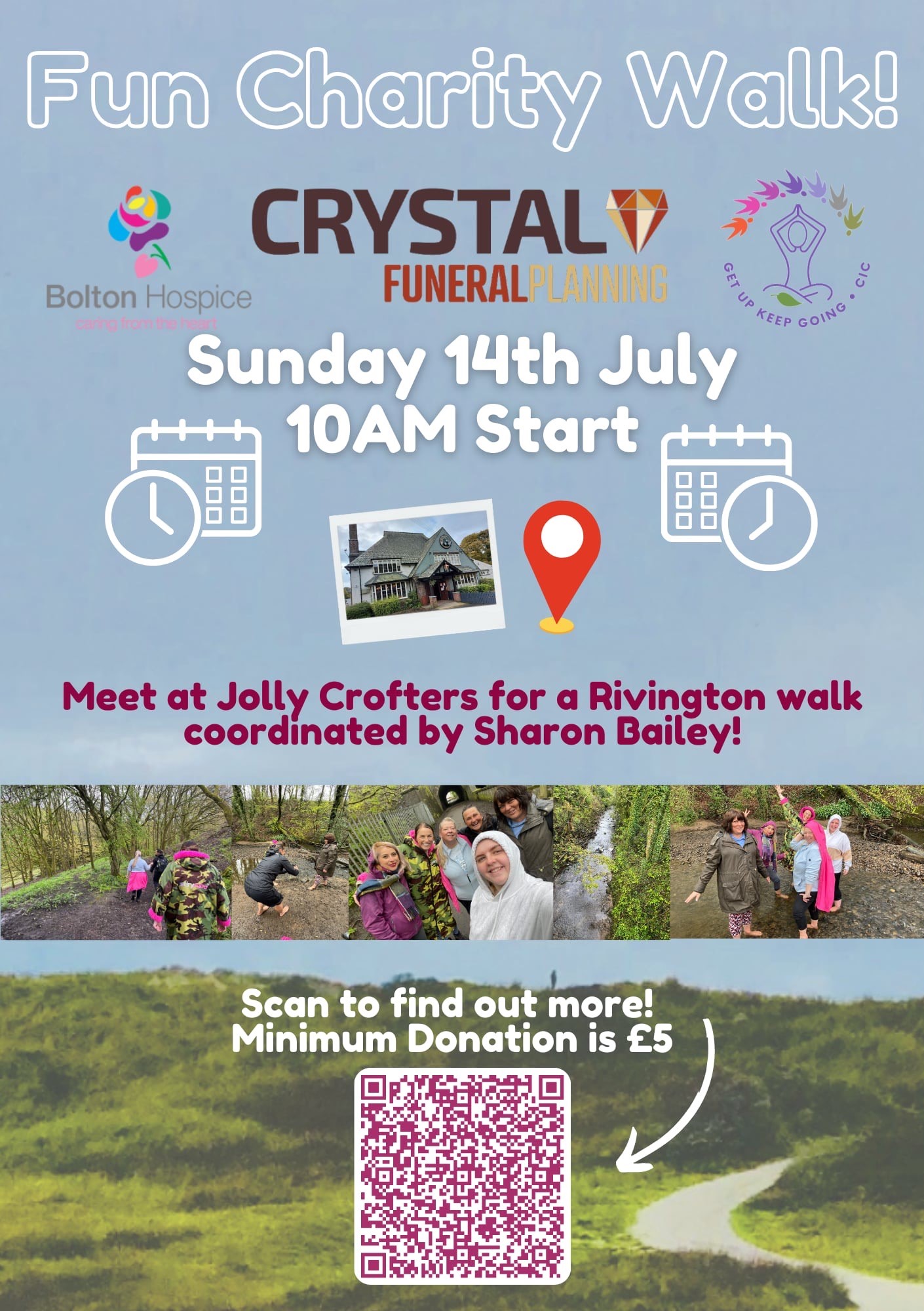 Crystal funeral planning charity walk